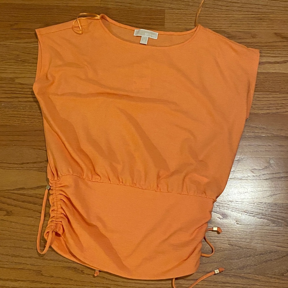 Michael Kors Nectarine Dolman Top with Side Ties (NWT)